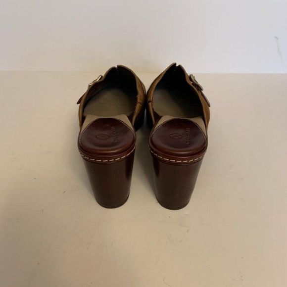 Cole Haan Tan Suede Slip On Mule Heel Size 8.5 B - Picture 7 of 10